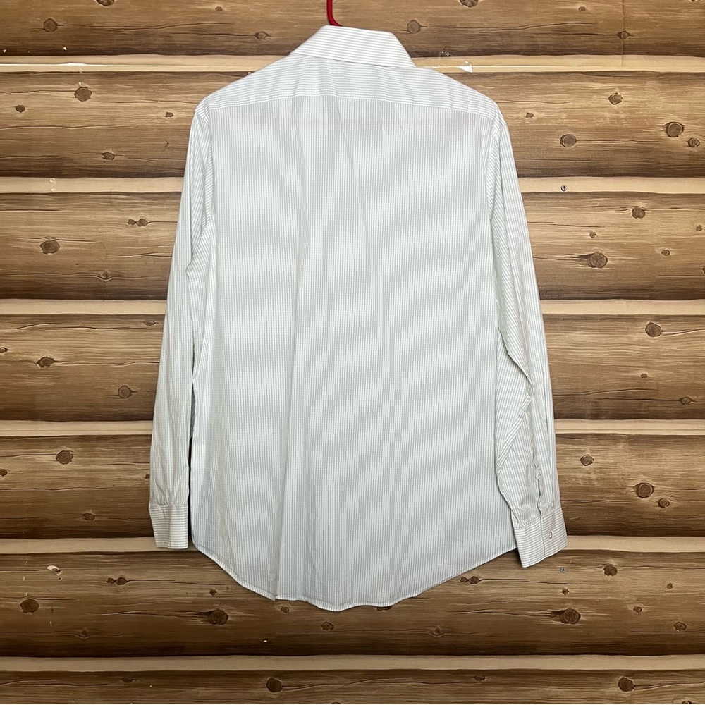 5/$25 Calvin Klein slim fit stretch long sleeve bottomsdown shirt size large - Picture 6 of 12